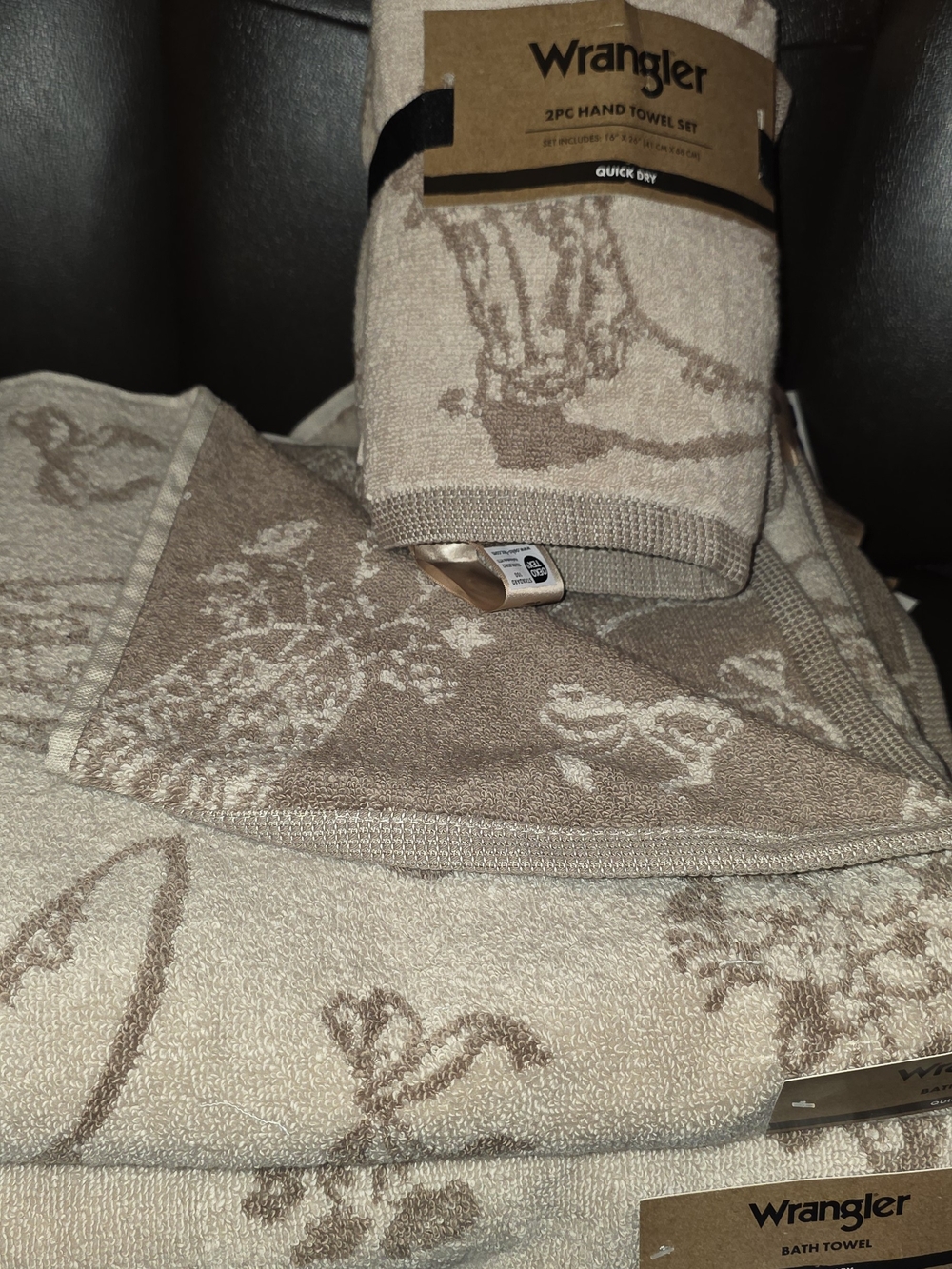 Wrangler Line Dance Beige Towels